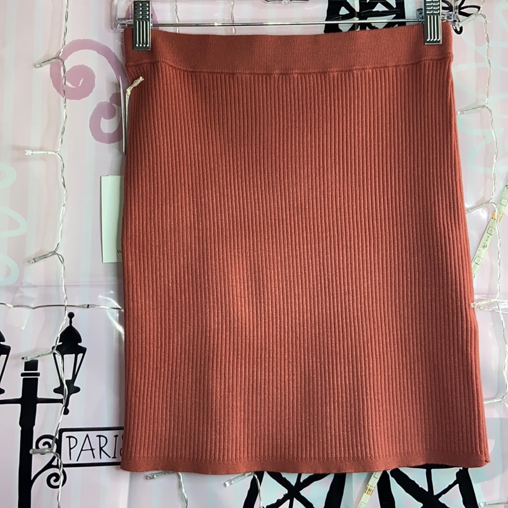 High-waisted knit mini skirt by Aritzia